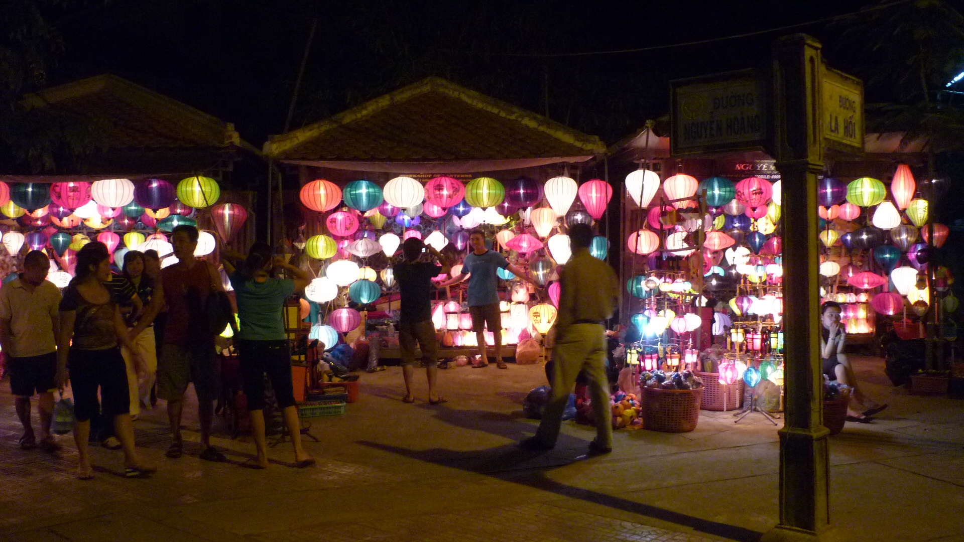 Lanterns lighting up the streets