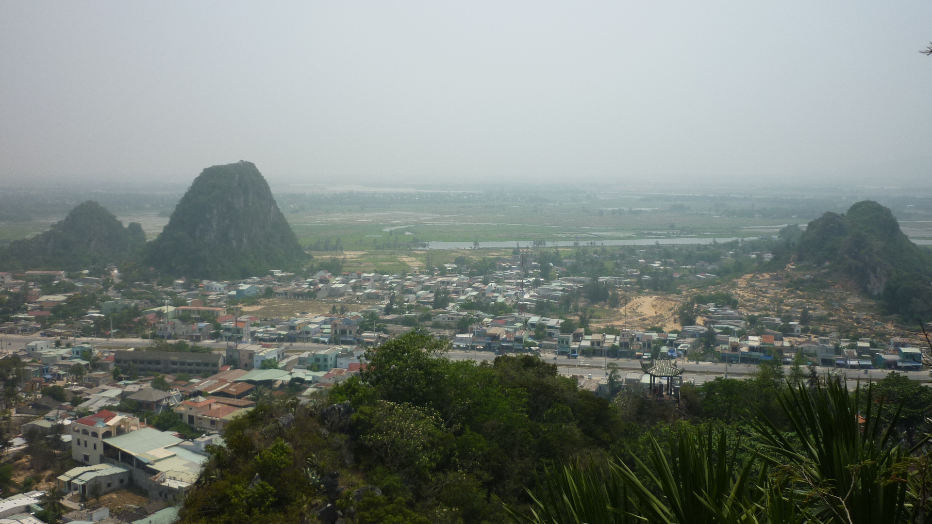 Looking out over the Marble Mountains
